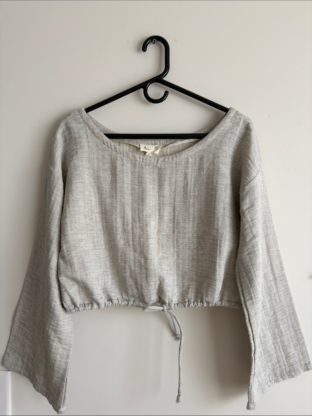 Women Drawstring 100% Cotton Light Gray Set